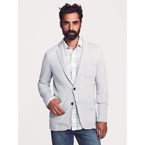 FAHERTY Inlet Knit Blazer Unstructured Jacket Mens XL Gray Casual Office Career